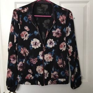 Zara Floral bomber jacket